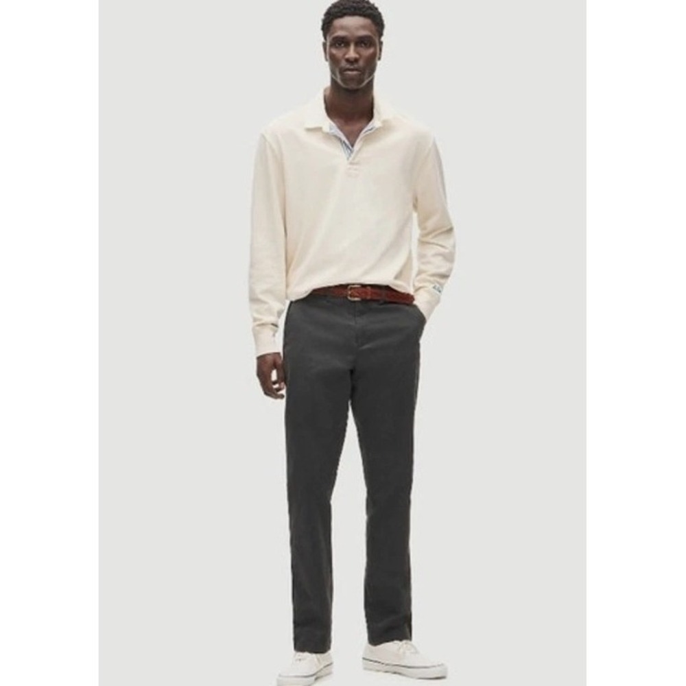 J. Crew 770 Straight Oxford Tech Pant Chino Dark Gray 35x32 Business Casual